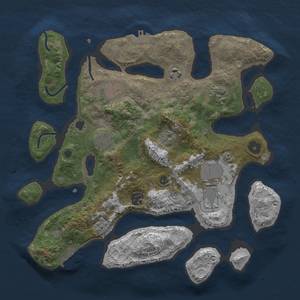 Thumbnail Rust Map: Procedural Map, Size: 3500, Seed: 1982, 18 Monuments