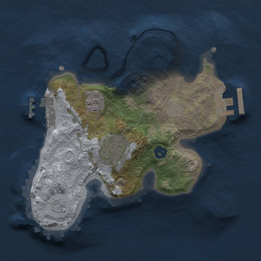 Rust Map: Procedural Map, Size: 2000, Seed: 1510395525, 6 Monuments