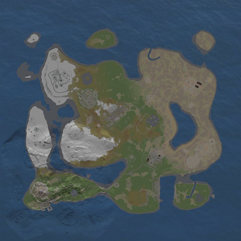 Rust Map: Procedural Map, Size: 3000, Seed: 1698886337, 13 Monuments