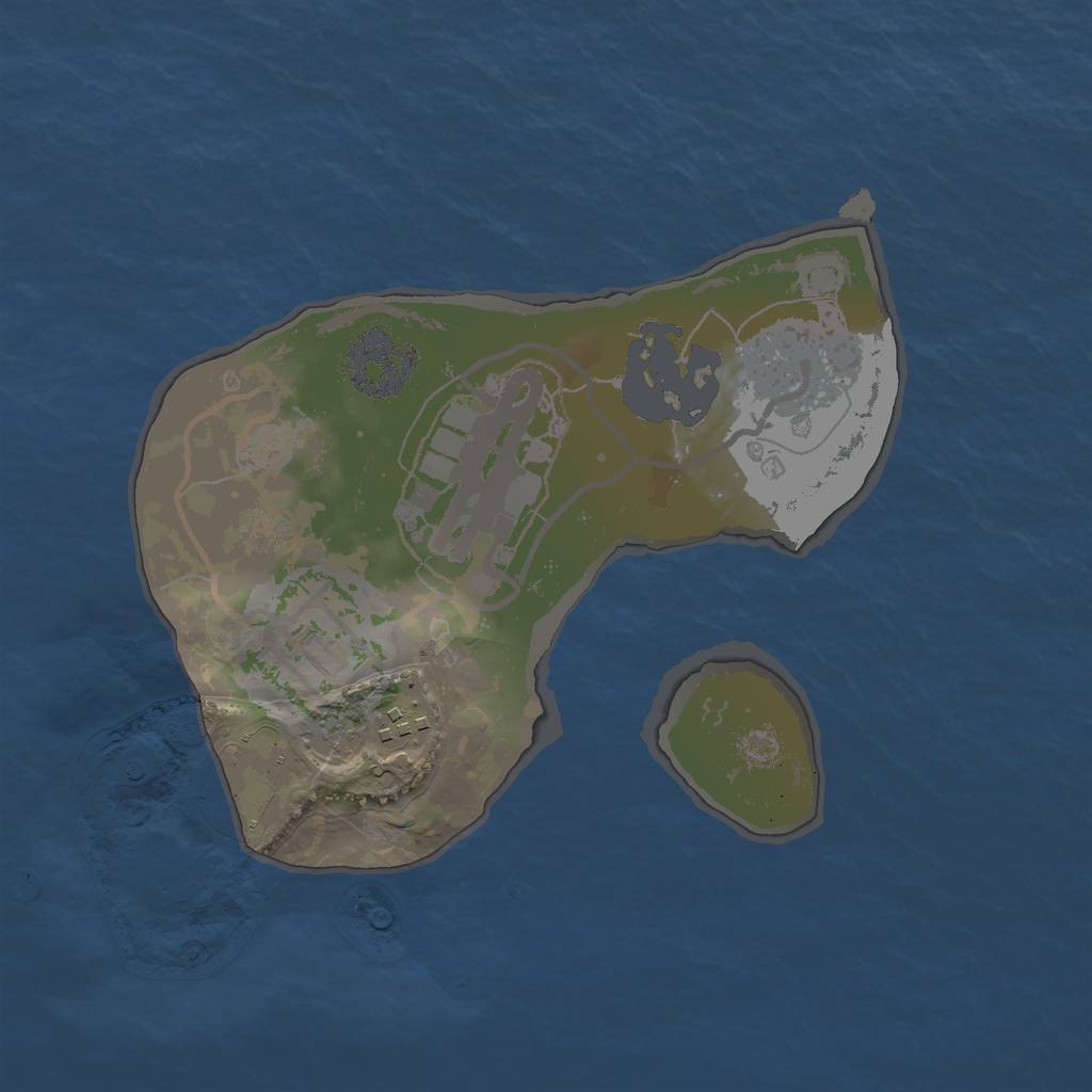 Rust Map: Procedural Map, Size: 1600, Seed: 53, 7 Monuments