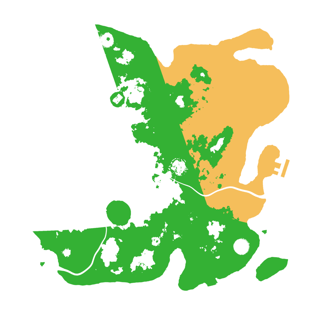 Biome Rust Map: Procedural Map, Size: 3500, Seed: 508871451