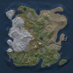 Thumbnail Rust Map: Procedural Map, Size: 3500, Seed: 508871451, 14 Monuments