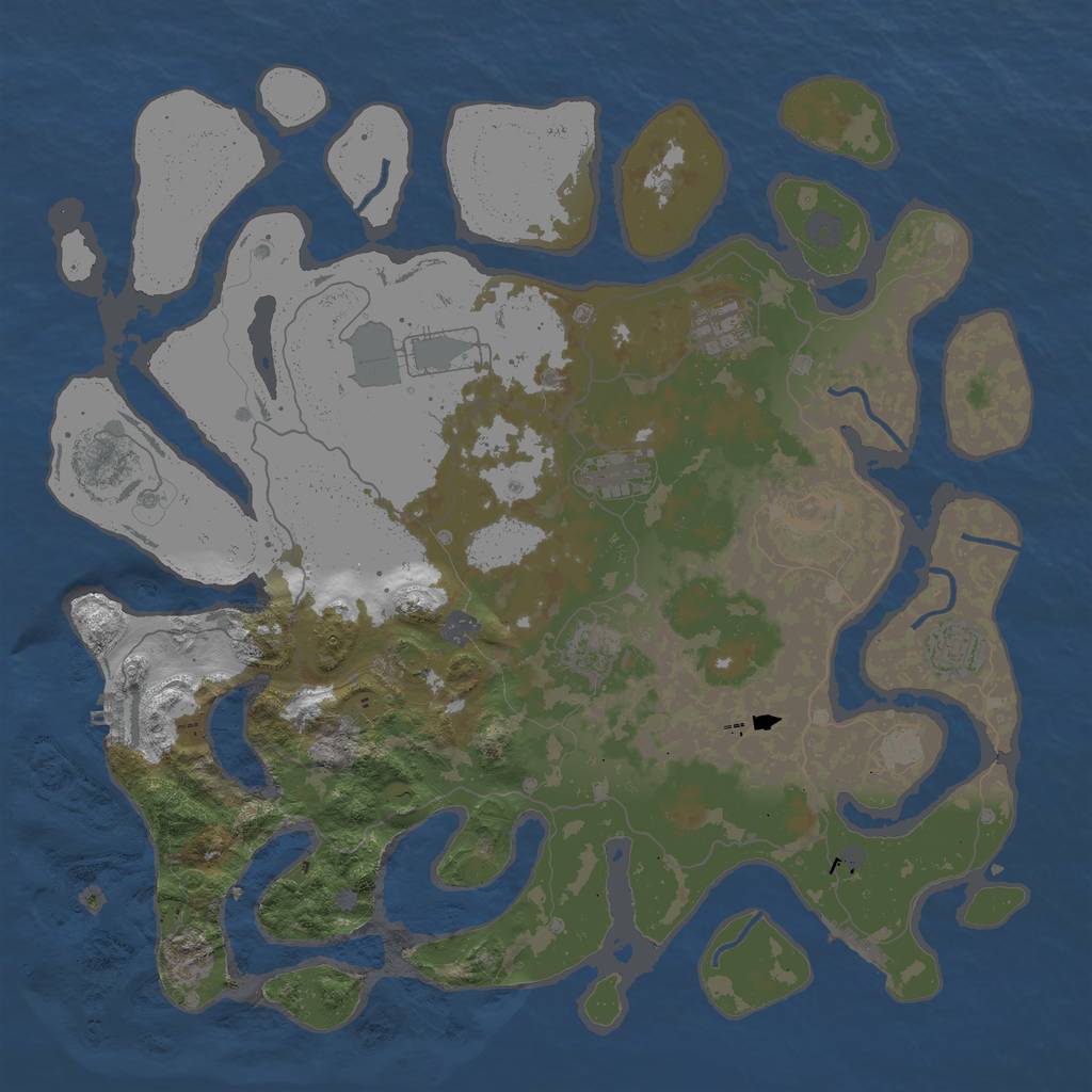 Rust Map: Procedural Map, Size: 4500, Seed: 8091408, 15 Monuments