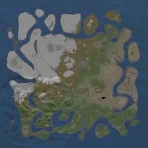 Thumbnail Rust Map: Procedural Map, Size: 4500, Seed: 8091408, 15 Monuments