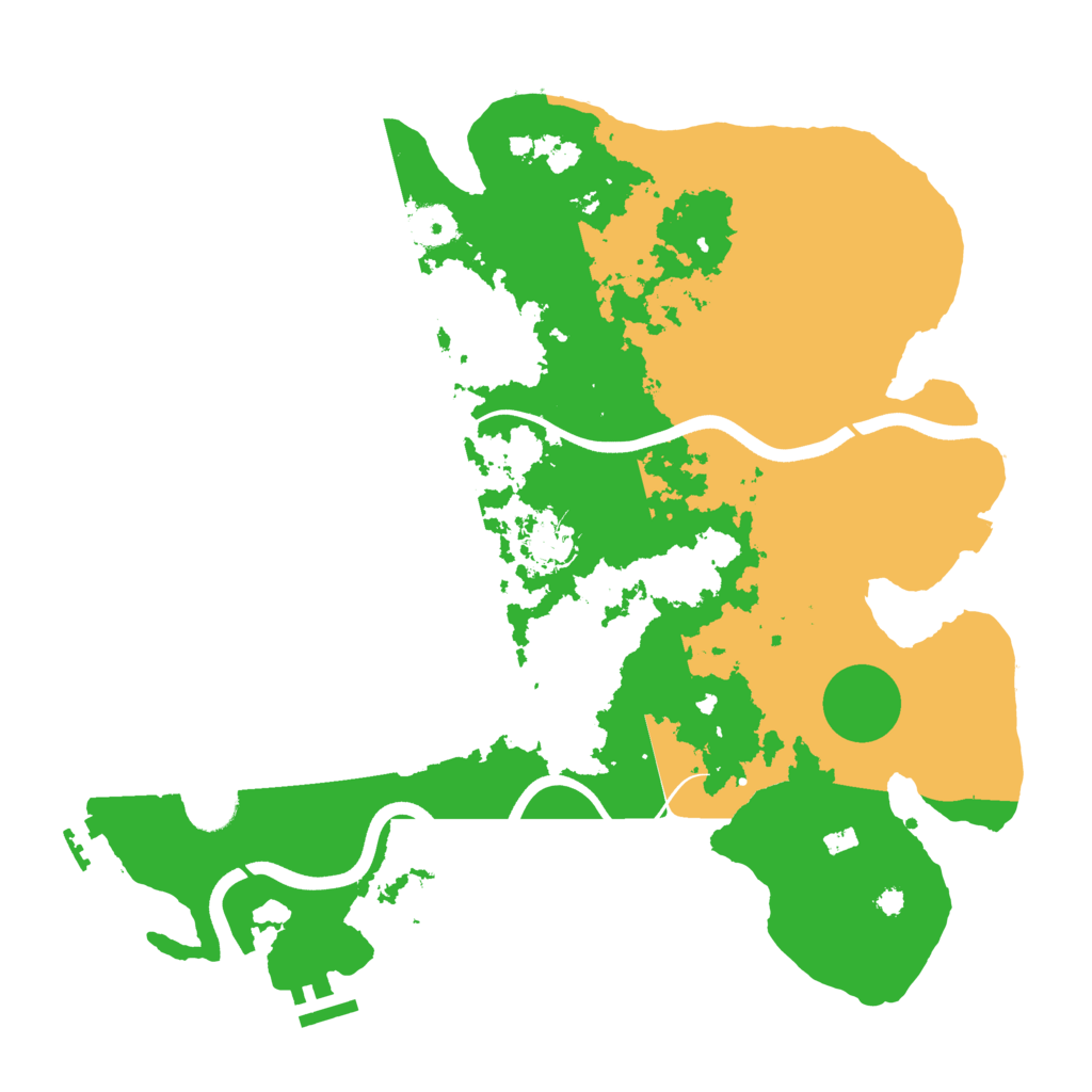 Biome Rust Map: Procedural Map, Size: 3700, Seed: 228110843
