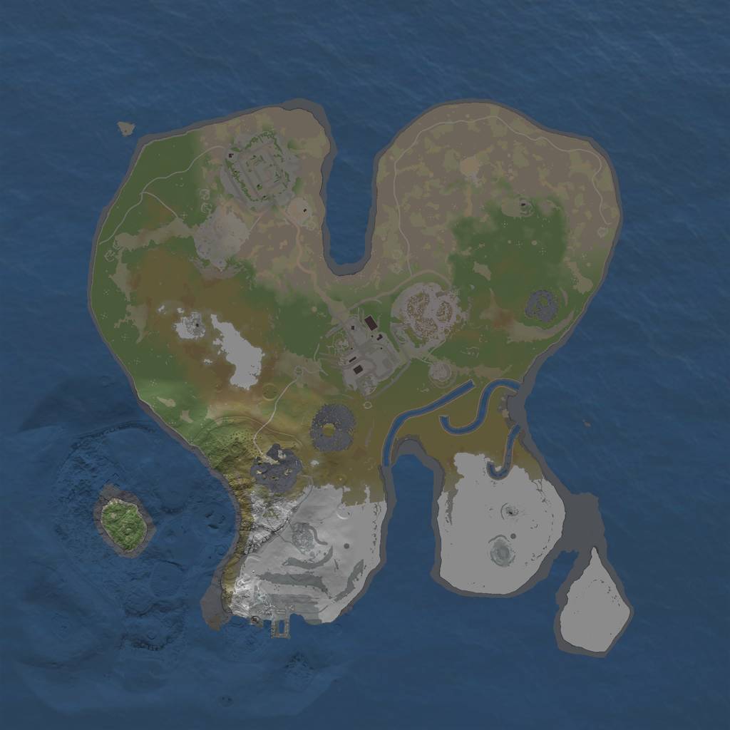 Rust Map: Procedural Map, Size: 2300, Seed: 50000, 9 Monuments