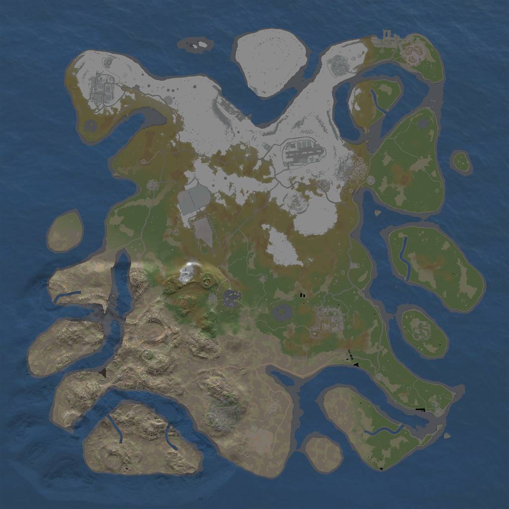 Rust Map: Procedural Map, Size: 4000, Seed: 19052021, 15 Monuments