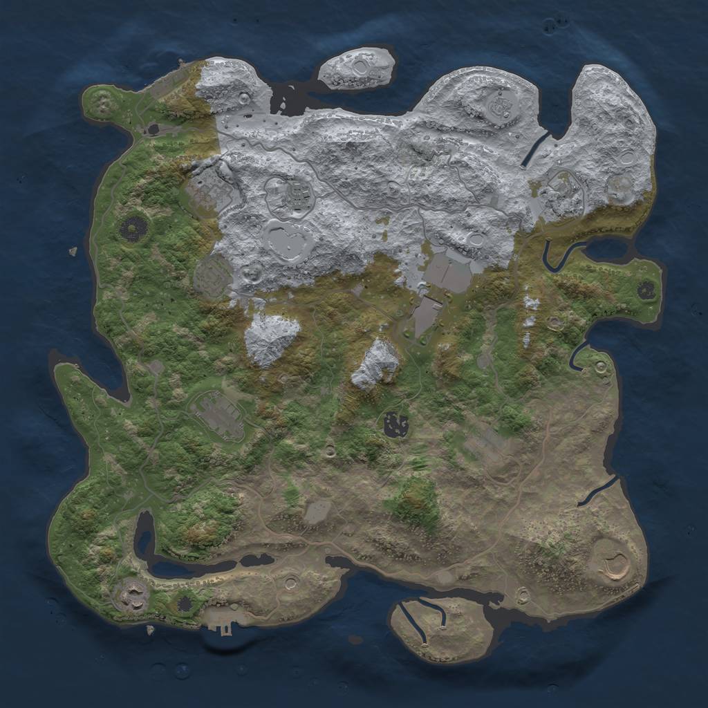 Rust Map: Procedural Map, Size: 4000, Seed: 88817092, 19 Monuments