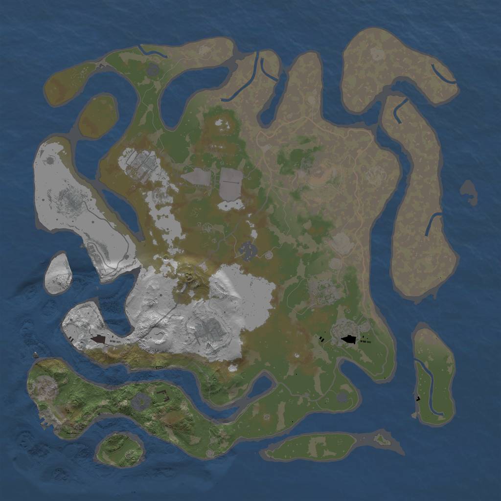 Rust Map: Procedural Map, Size: 4000, Seed: 2021060510, 14 Monuments