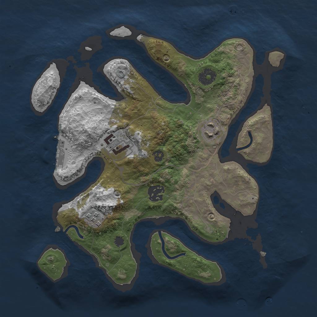 Rust Map: Procedural Map, Size: 2800, Seed: 852960, 7 Monuments