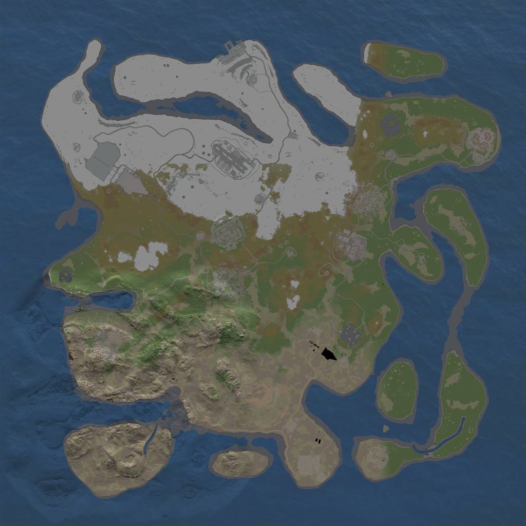 Rust Map: Procedural Map, Size: 3800, Seed: 15, 14 Monuments