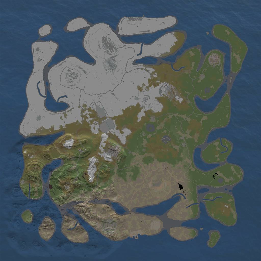 Rust Map: Procedural Map, Size: 4500, Seed: 937800, 15 Monuments