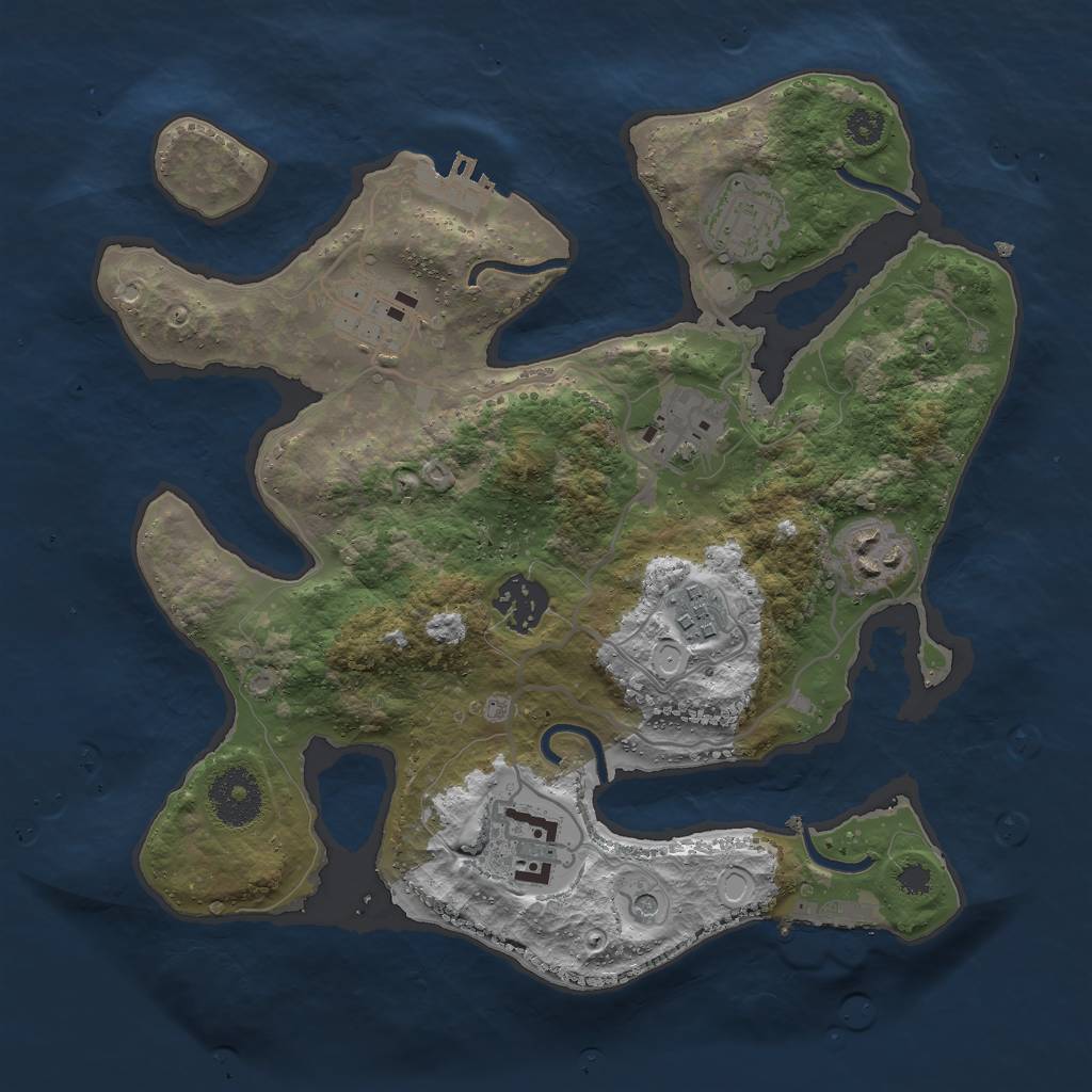 Rust Map: Procedural Map, Size: 3000, Seed: 25786194, 15 Monuments