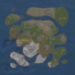 Thumbnail Rust Map: Procedural Map, Size: 3000, Seed: 217584361, 12 Monuments