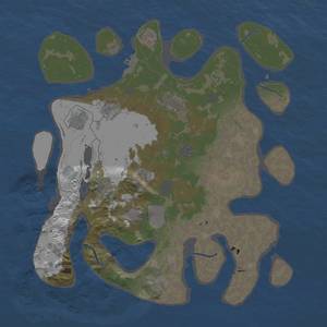 Thumbnail Rust Map: Procedural Map, Size: 3750, Seed: 47409, 14 Monuments