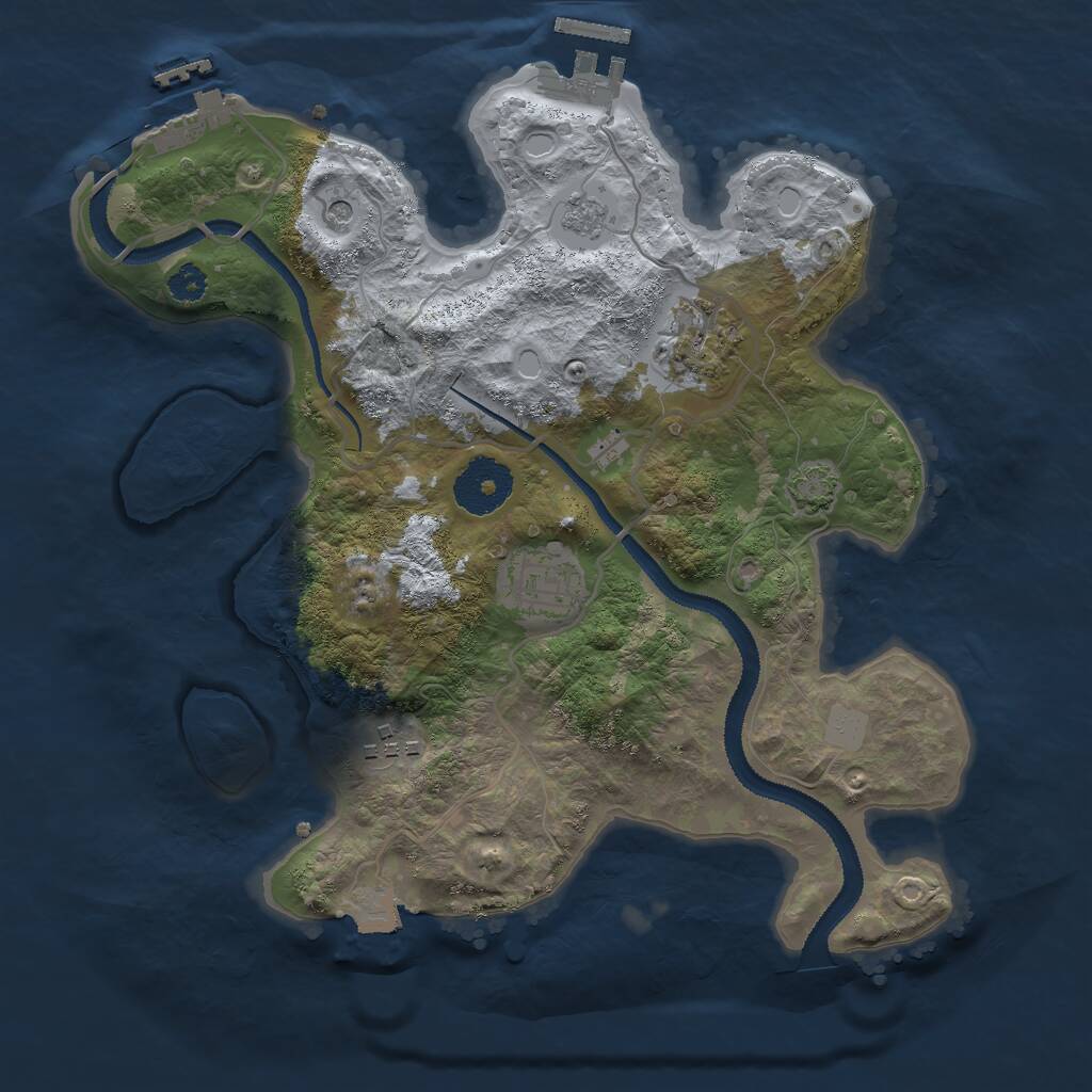 Rust Map: Procedural Map, Size: 2900, Seed: 65, 9 Monuments