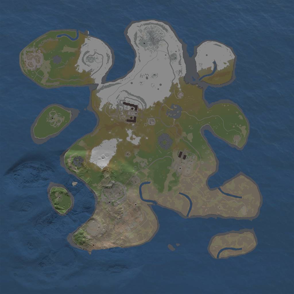 Rust Map: Procedural Map, Size: 2900, Seed: 65, 11 Monuments