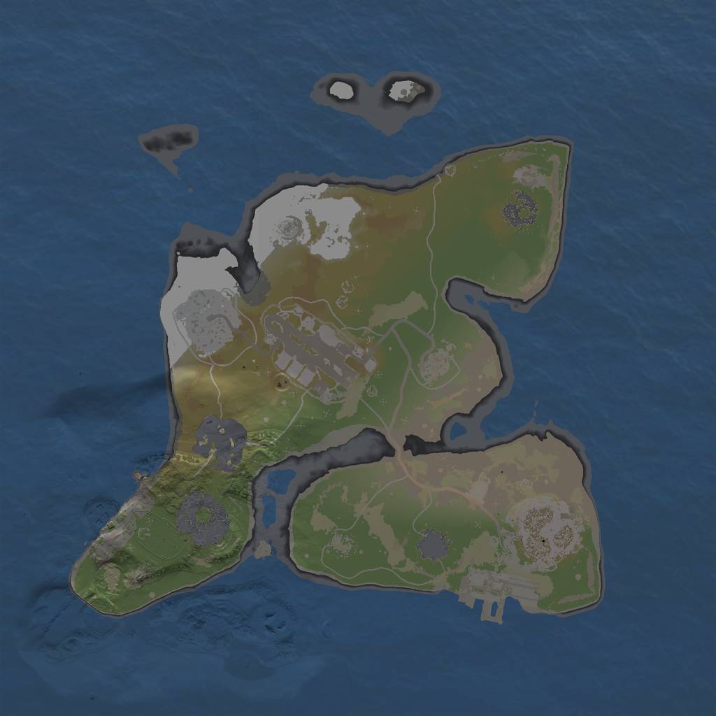 Rust Map: Procedural Map, Size: 2000, Seed: 537369, 9 Monuments