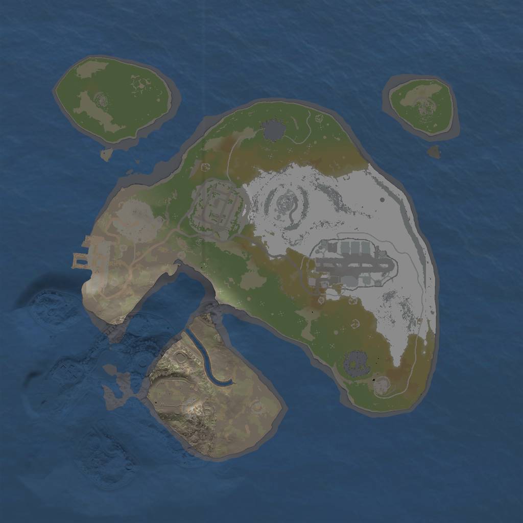 Rust Map: Procedural Map, Size: 2000, Seed: 1111, 7 Monuments