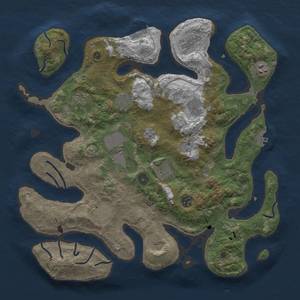 Thumbnail Rust Map: Procedural Map, Size: 4000, Seed: 1230428838, 16 Monuments