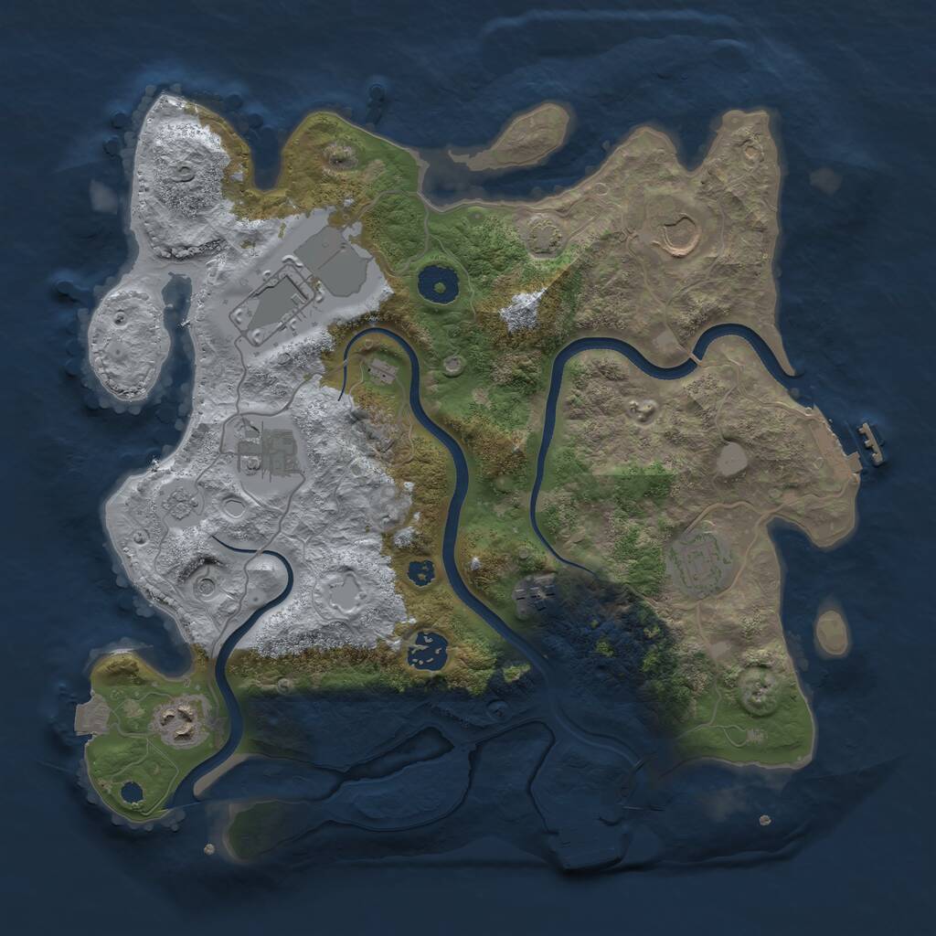 Rust Map: Procedural Map, Size: 3500, Seed: 238, 13 Monuments