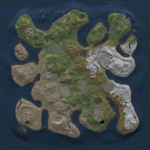 Thumbnail Rust Map: Procedural Map, Size: 3500, Seed: 1312723408, 16 Monuments