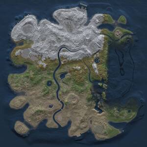 Thumbnail Rust Map: Procedural Map, Size: 4000, Seed: 7576710, 16 Monuments