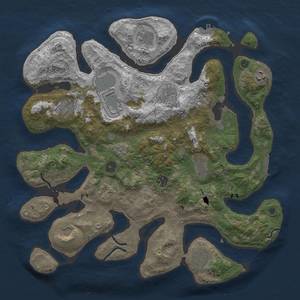 Thumbnail Rust Map: Procedural Map, Size: 4000, Seed: 7576710, 16 Monuments