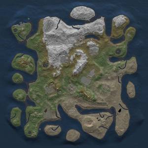 Thumbnail Rust Map: Procedural Map, Size: 4000, Seed: 256203388, 15 Monuments