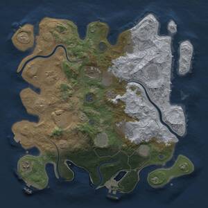 Thumbnail Rust Map: Procedural Map, Size: 3750, Seed: 1145434293, 18 Monuments