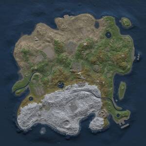 Thumbnail Rust Map: Procedural Map, Size: 3500, Seed: 1139318629, 14 Monuments