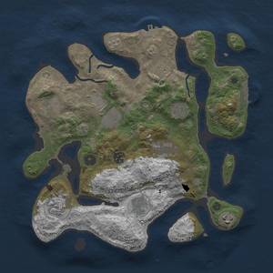 Thumbnail Rust Map: Procedural Map, Size: 3500, Seed: 1139318629, 15 Monuments