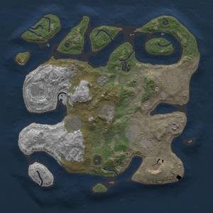 Thumbnail Rust Map: Procedural Map, Size: 3500, Seed: 1620261259, 13 Monuments