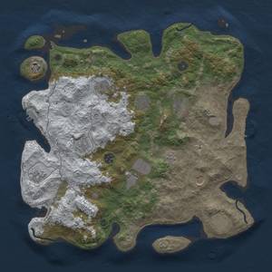 Thumbnail Rust Map: Procedural Map, Size: 4000, Seed: 2015915232, 20 Monuments