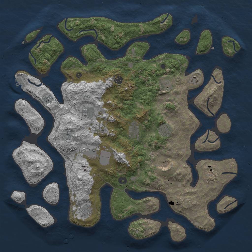 Rust Map: Procedural Map, Size: 4500, Seed: 80512691, 15 Monuments