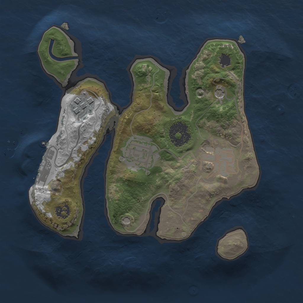 Rust Map: Procedural Map, Size: 2000, Seed: 1613089169, 7 Monuments