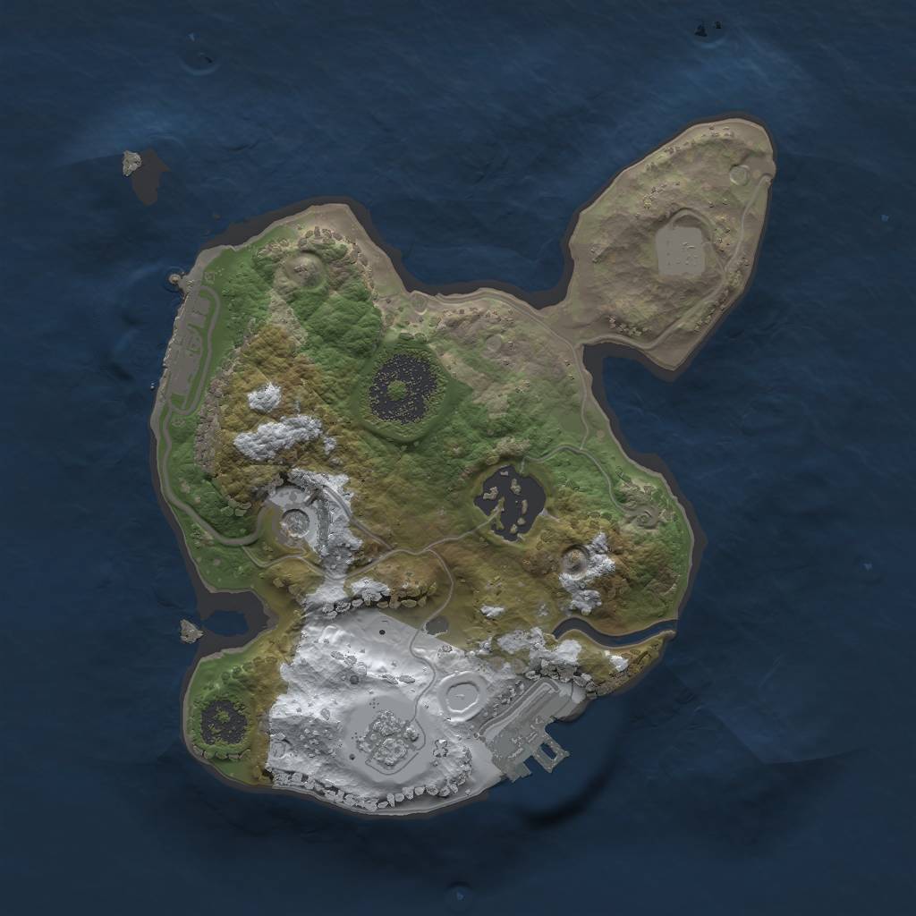 Rust Map: Procedural Map, Size: 2000, Seed: 590959591, 10 Monuments