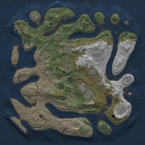 Thumbnail Rust Map: Procedural Map, Size: 4000, Seed: 68245151, 16 Monuments