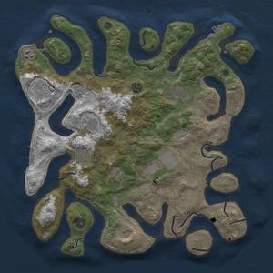 Thumbnail Rust Map: Procedural Map, Size: 4000, Seed: 1358, 16 Monuments