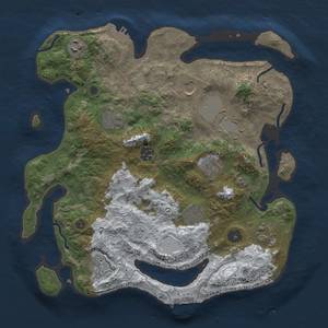 Thumbnail Rust Map: Procedural Map, Size: 3500, Seed: 1472186365, 18 Monuments