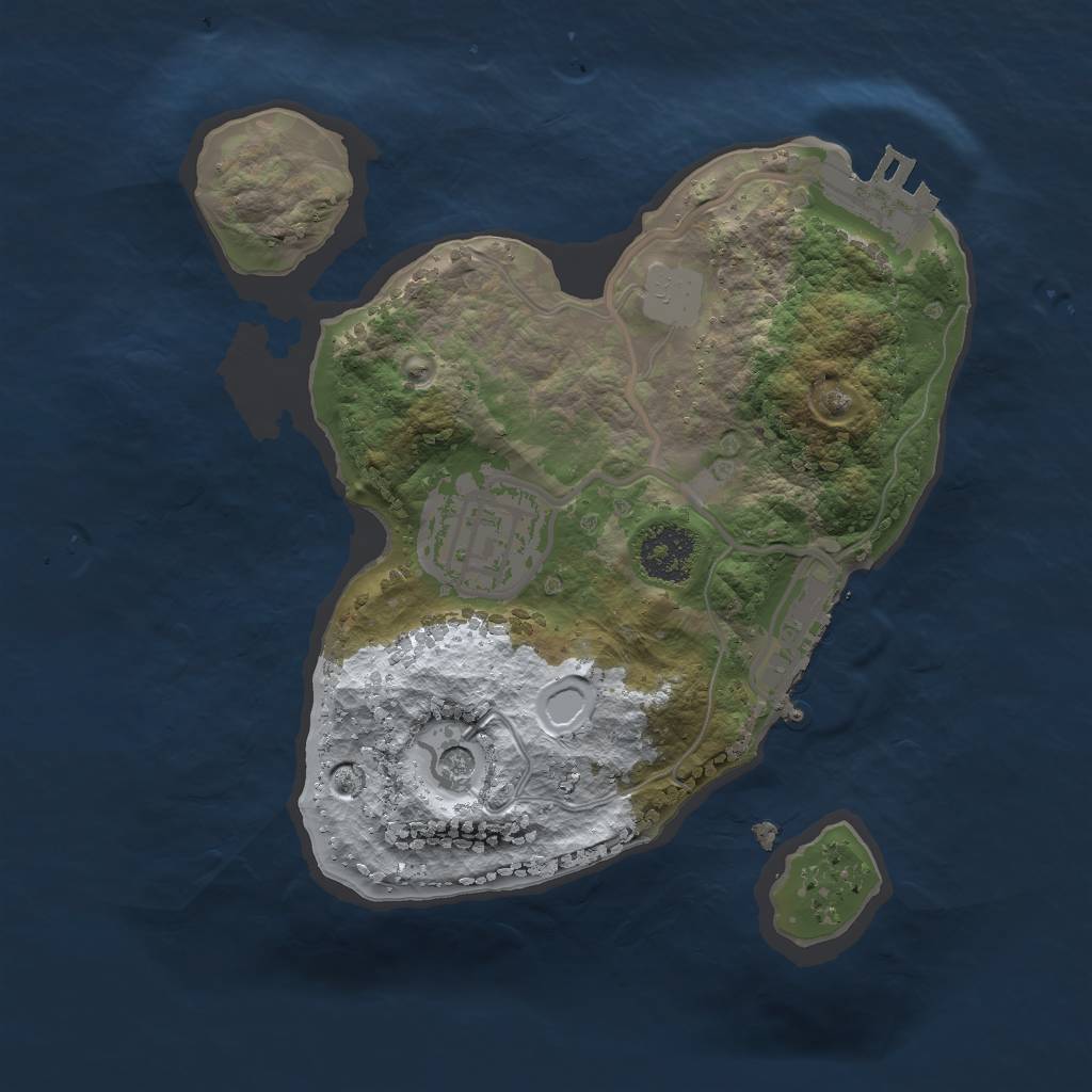 Rust Map: Procedural Map, Size: 2000, Seed: 879200200, 9 Monuments