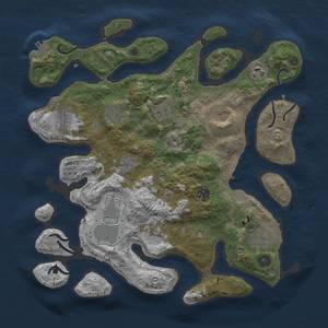 Thumbnail Rust Map: Procedural Map, Size: 3750, Seed: 1168852193, 16 Monuments