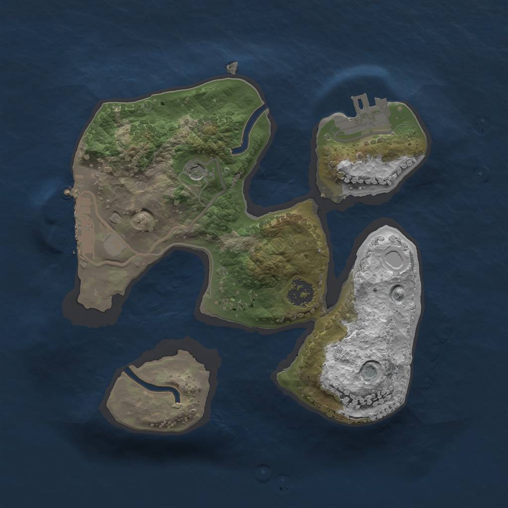 Rust Map: Procedural Map, Size: 2000, Seed: 880425148, 10 Monuments