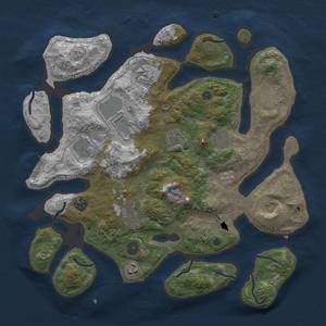 Thumbnail Rust Map: Procedural Map, Size: 3800, Seed: 8, 15 Monuments