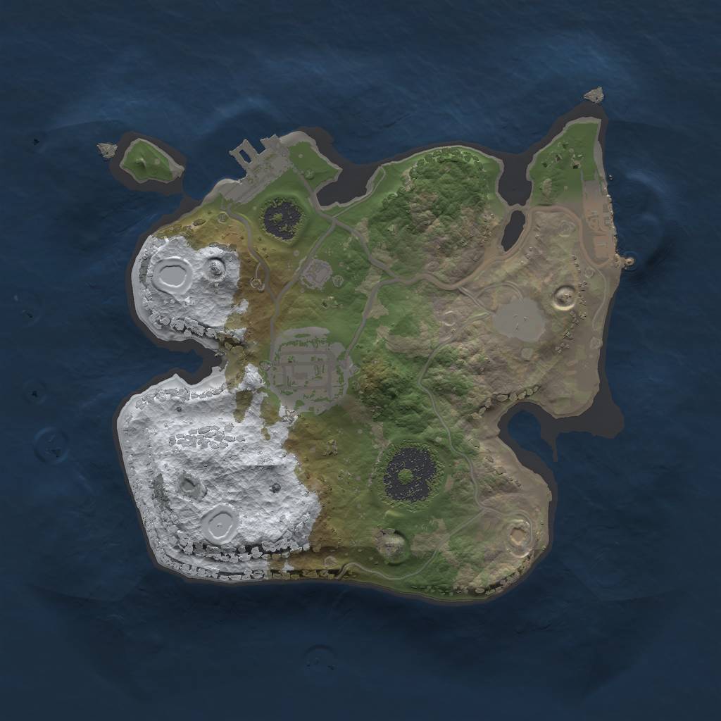 Rust Map: Procedural Map, Size: 2000, Seed: 735627965, 8 Monuments