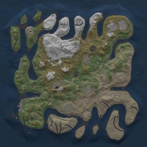 Thumbnail Rust Map: Procedural Map, Size: 4000, Seed: 639259959, 15 Monuments