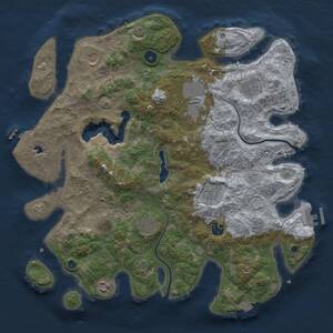 Thumbnail Rust Map: Procedural Map, Size: 4000, Seed: 1548319185, 14 Monuments