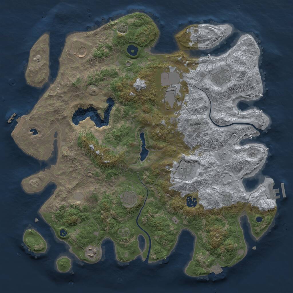 Rust Map: Procedural Map, Size: 4000, Seed: 1548319185, 14 Monuments