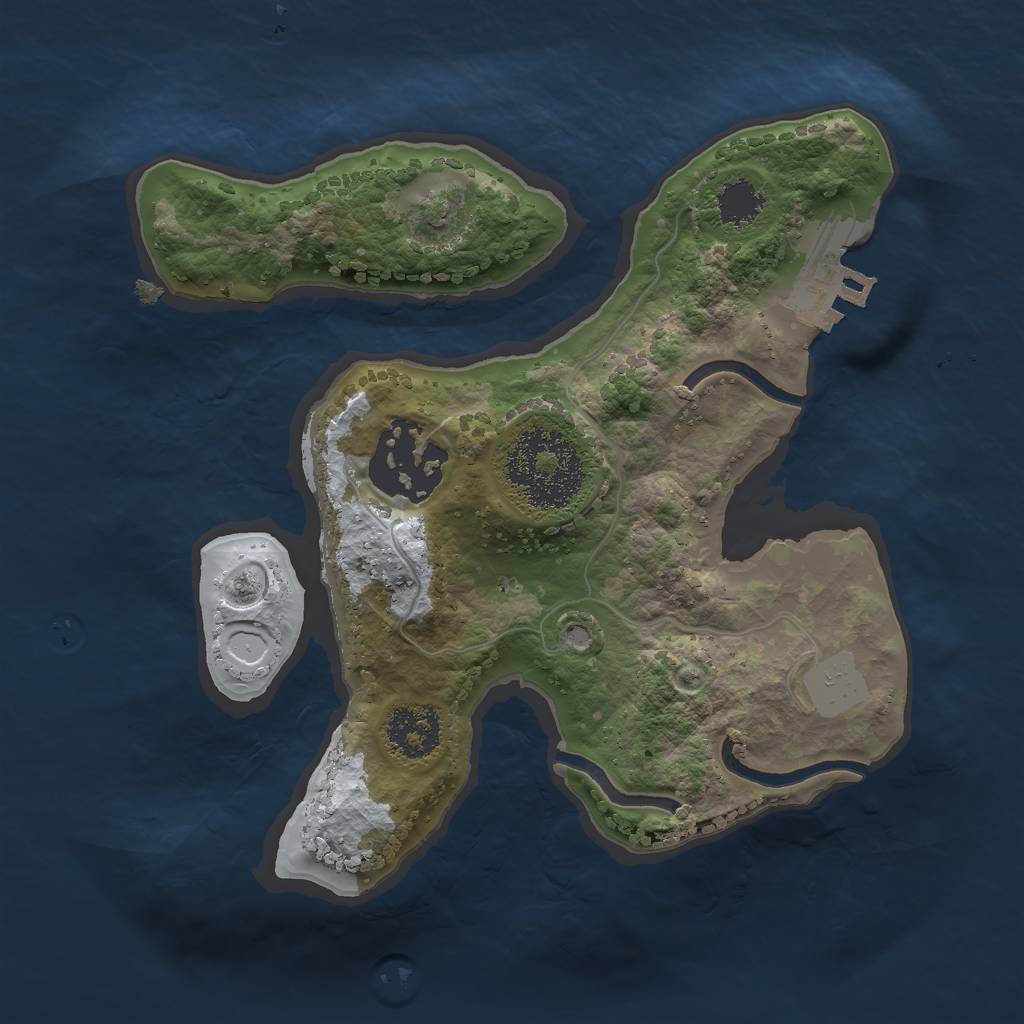 Rust Map: Procedural Map, Size: 1950, Seed: 17777, 7 Monuments