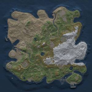 Thumbnail Rust Map: Procedural Map, Size: 3750, Seed: 1030538545, 15 Monuments